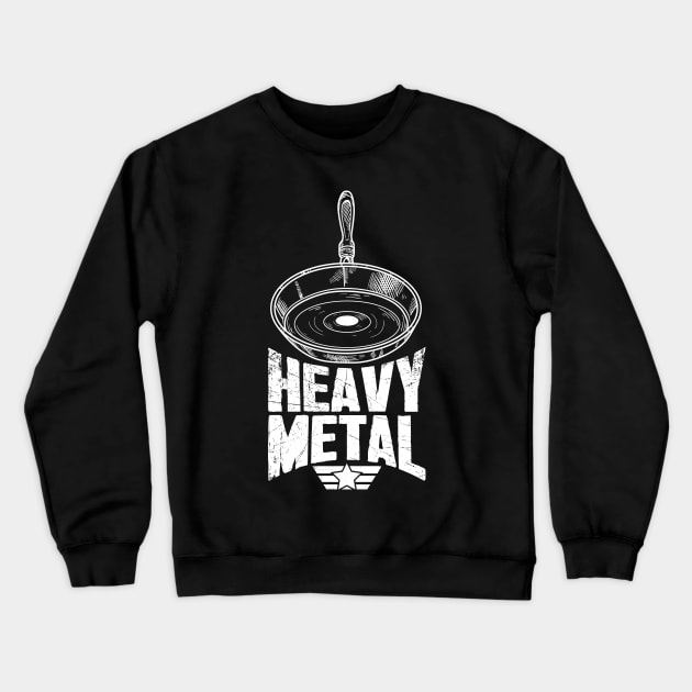 Heavy Metal Cast Iron Cookware Chef Crewneck Sweatshirt by captainmood